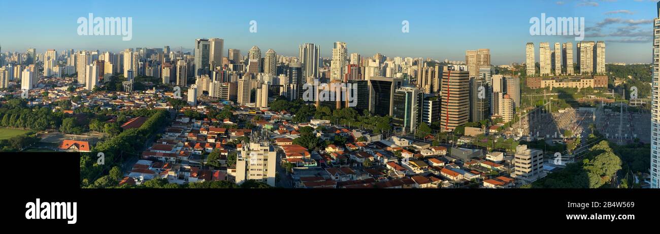 Panoramic view of the city of Sao Paulo, Brazil, South America. Stock Photo