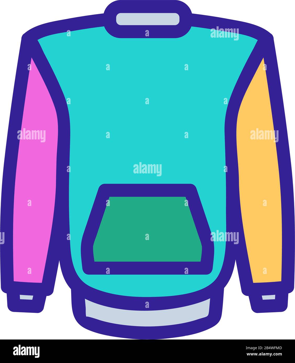 sweater icon vector. Isolated contour symbol illustration Stock Vector