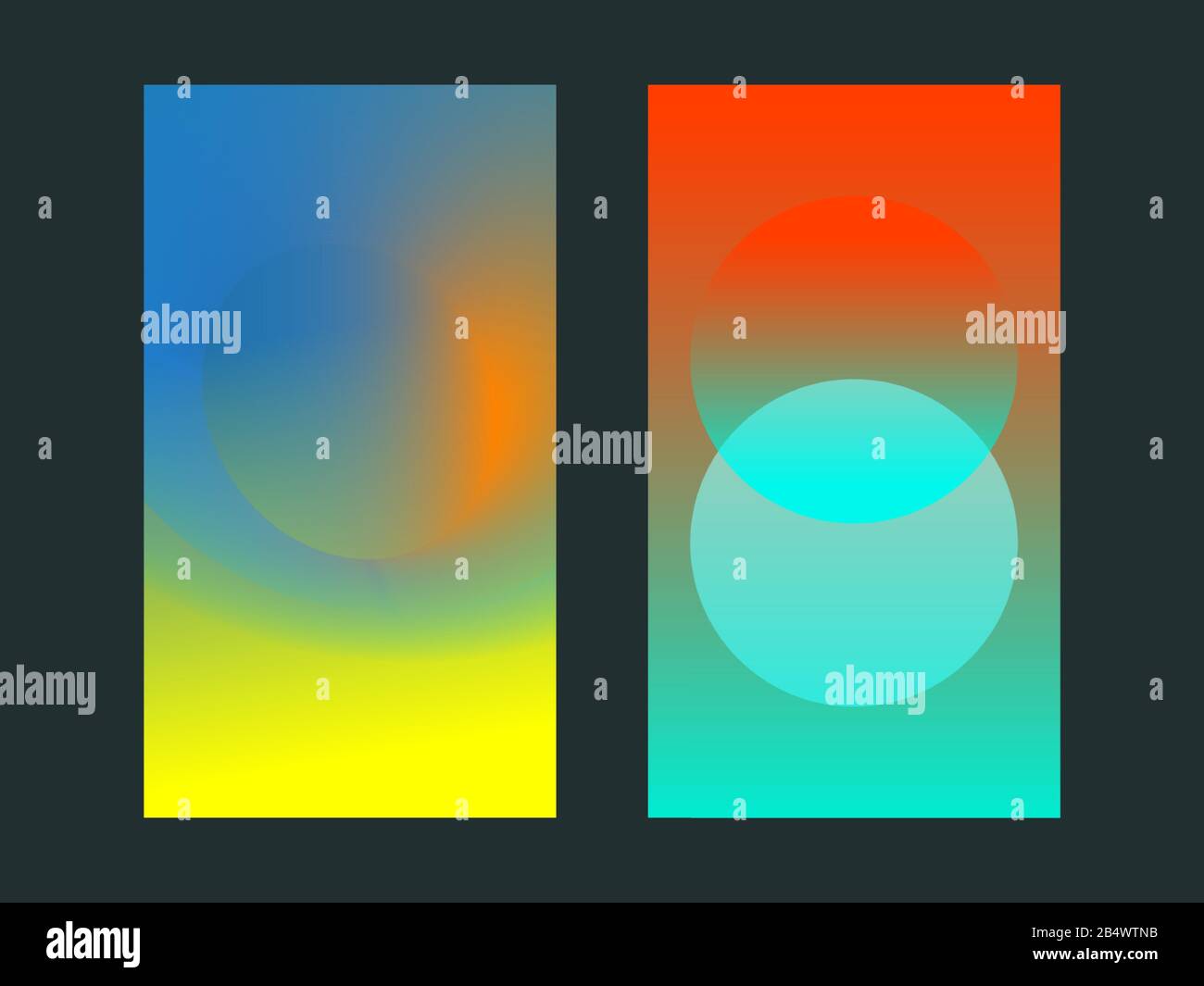 Gradient app vertical backgrund, fluid abstract mobile background, vector neon poster Stock Vector