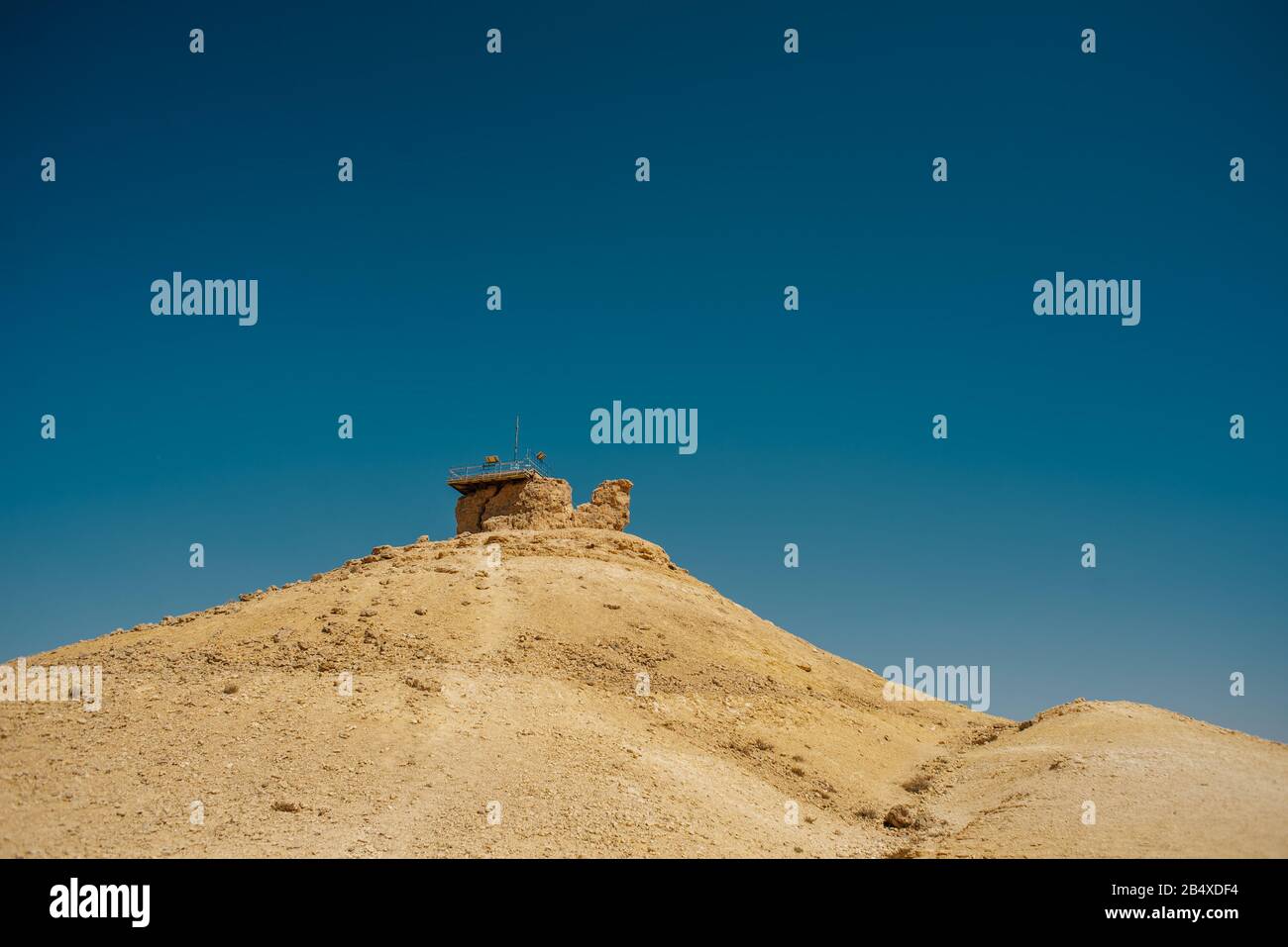 The Camel Lookout point above the Ramon Crater in the Negev Desert. Mitzpe Ramon, Israel Stock Photo