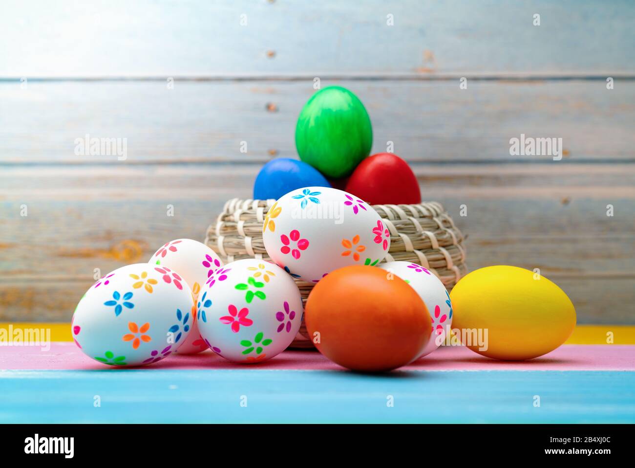 Easter egg, happy Easter sunday hunt holiday decorations Stock Photo
