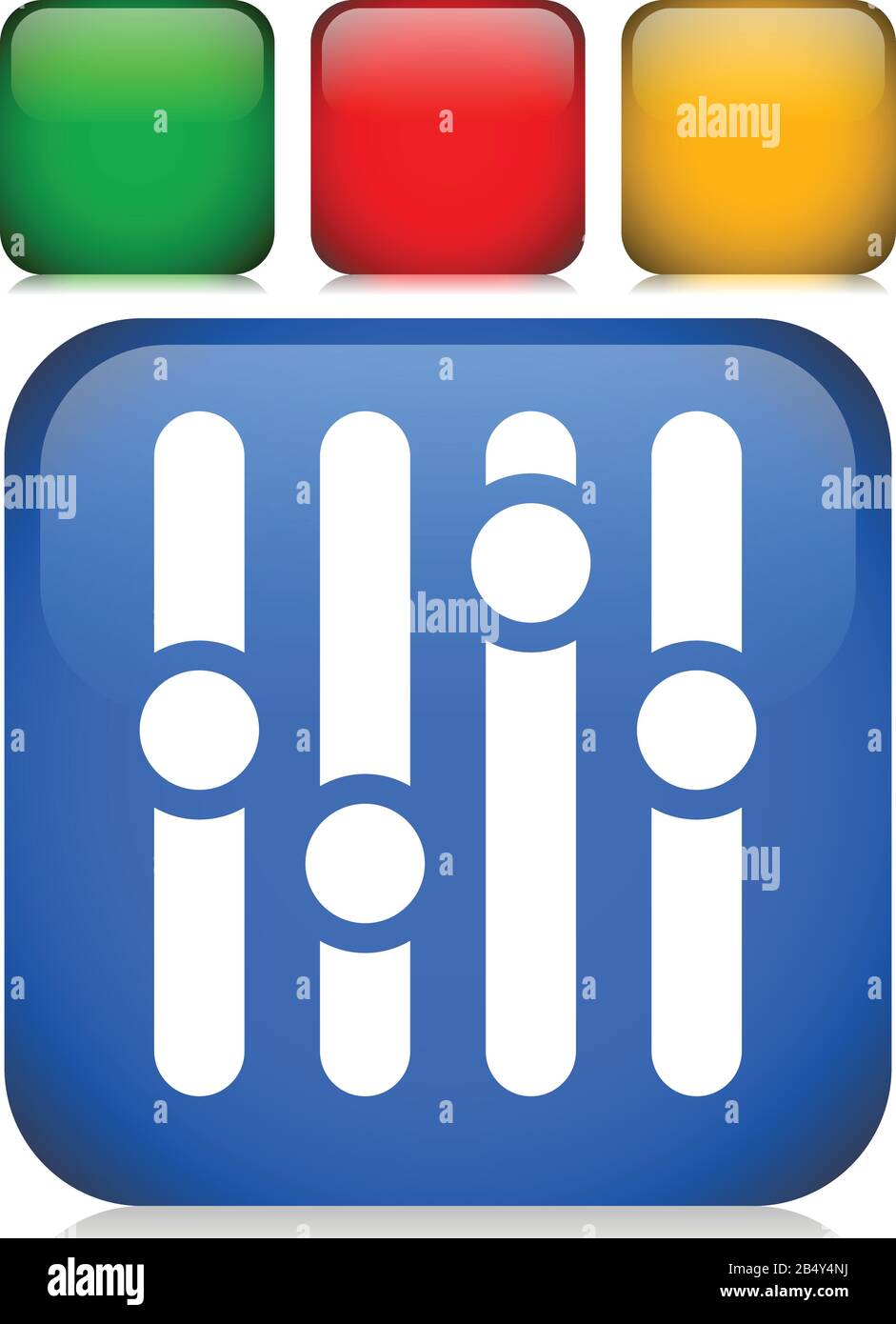 Icon with adjusters symbol. Control paner, levels, settings concept ...