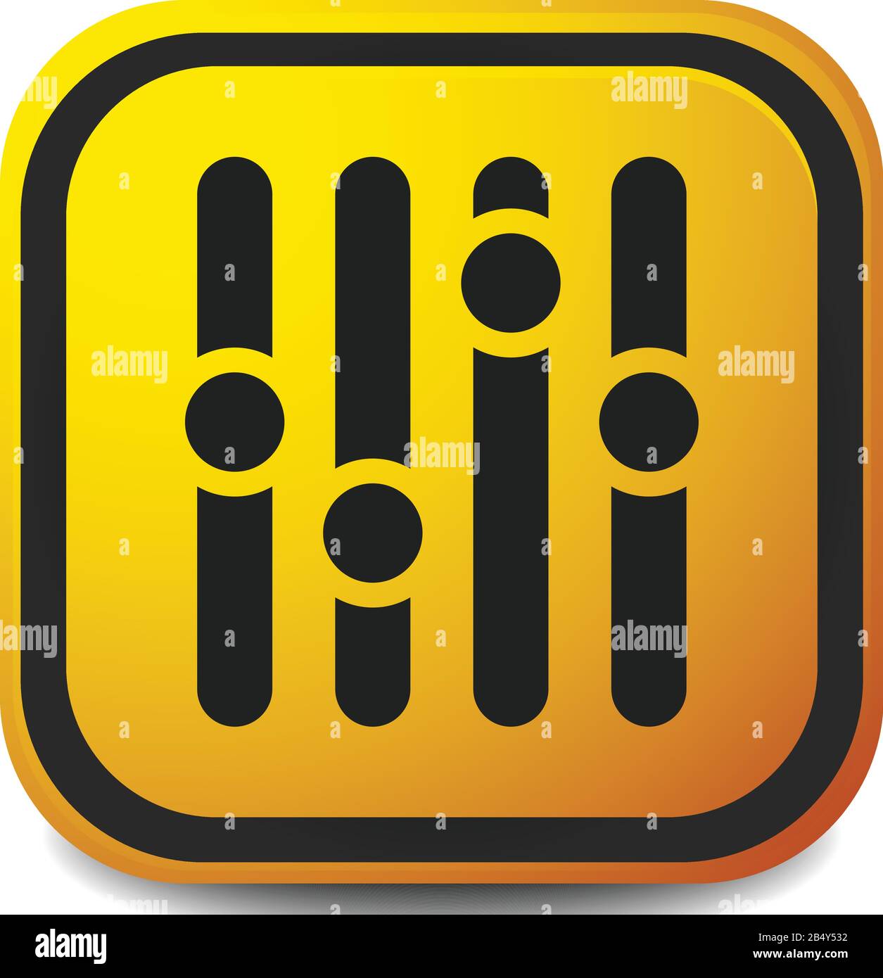 Icon with adjusters symbol. Control paner, levels, settings concept ...