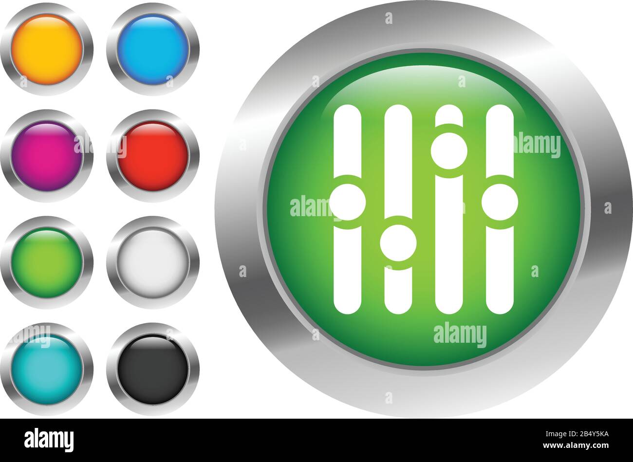 Icon with adjusters symbol. Control paner, levels, settings concept ...