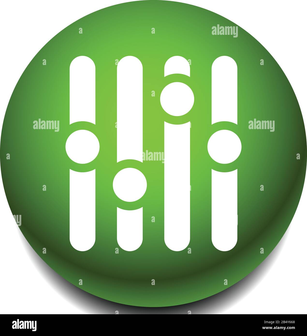 Icon with adjusters symbol. Control paner, levels, settings concept ...