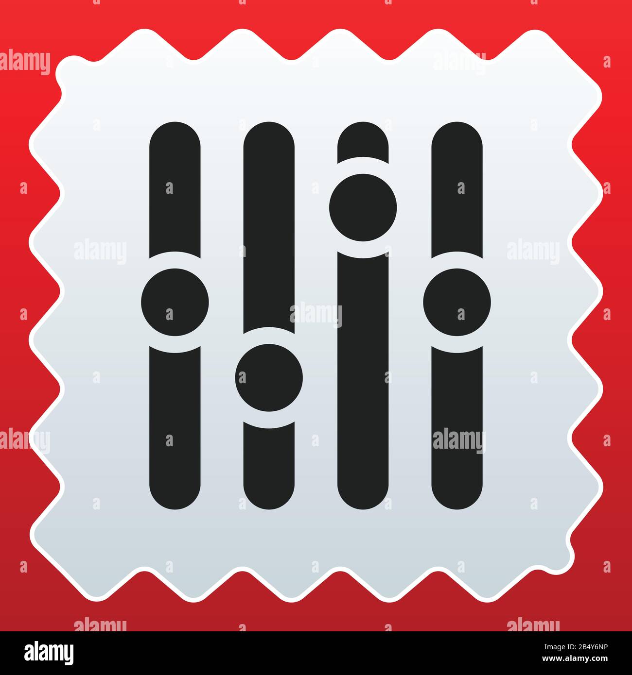Icon with adjusters symbol. Control paner, levels, settings concept ...
