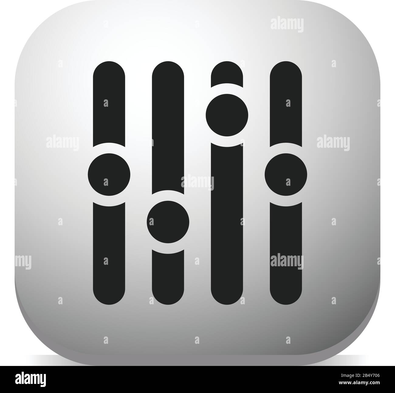 Icon with adjusters symbol. Control paner, levels, settings concept ...