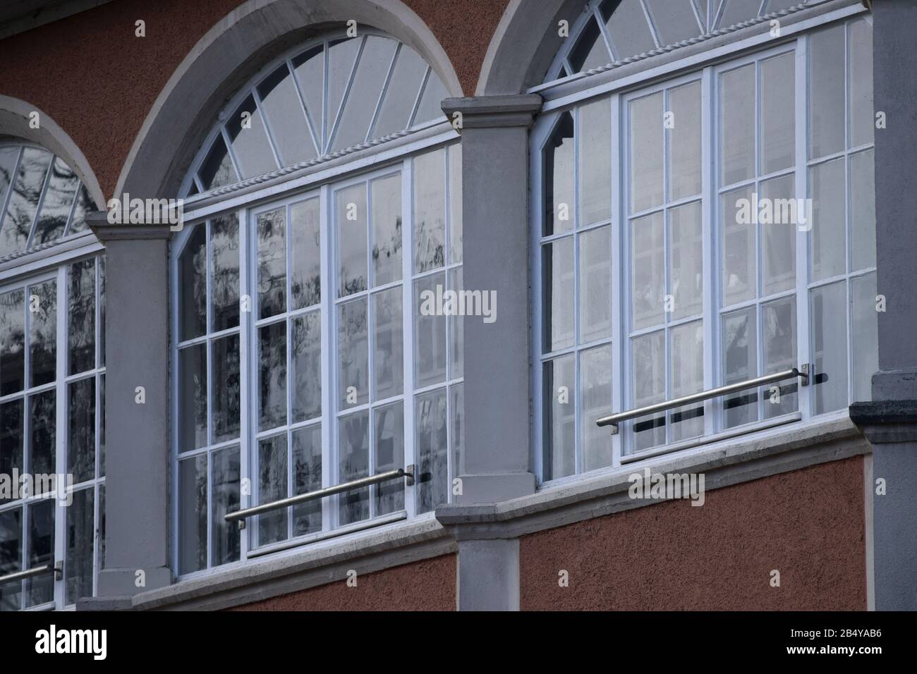 Rung window with Stainless steel security Stock Photo
