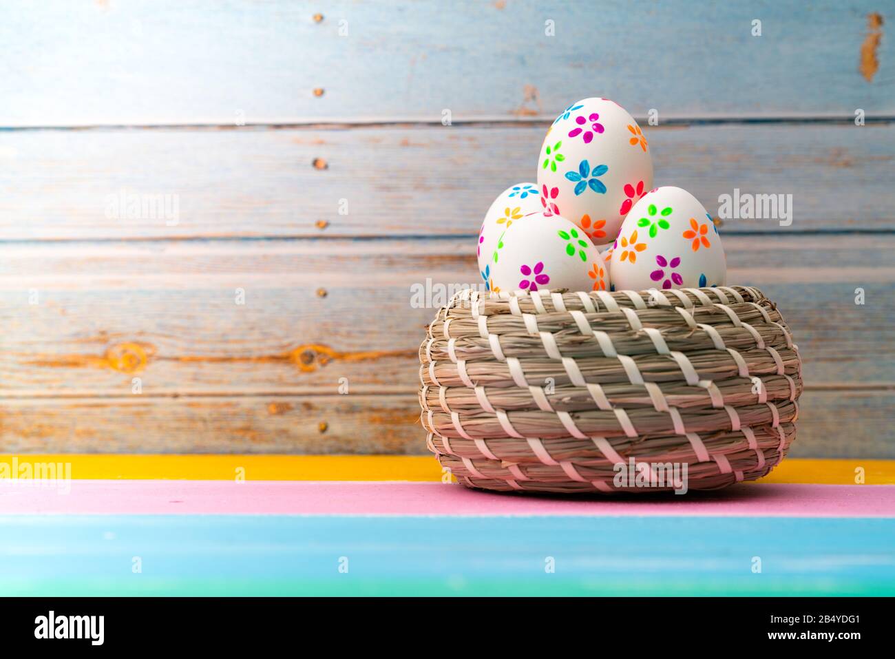 Easter egg, happy Easter sunday hunt holiday decorations Stock Photo