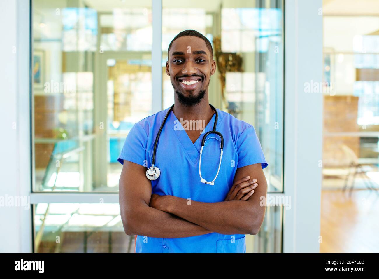 Nurse wearing blue uniform hires stock photography and images Alamy
