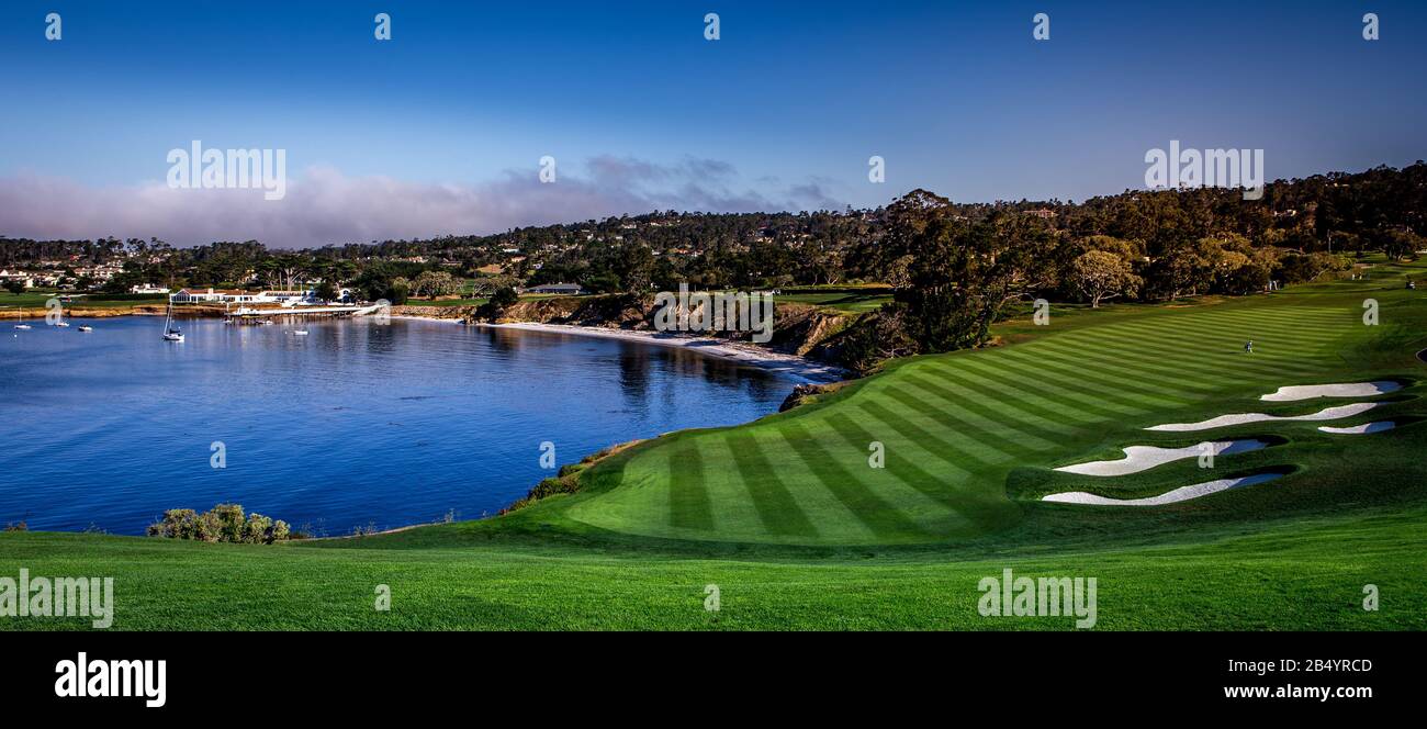 Pebble Beach golf course, Monterey, California, usa Stock Photo Alamy