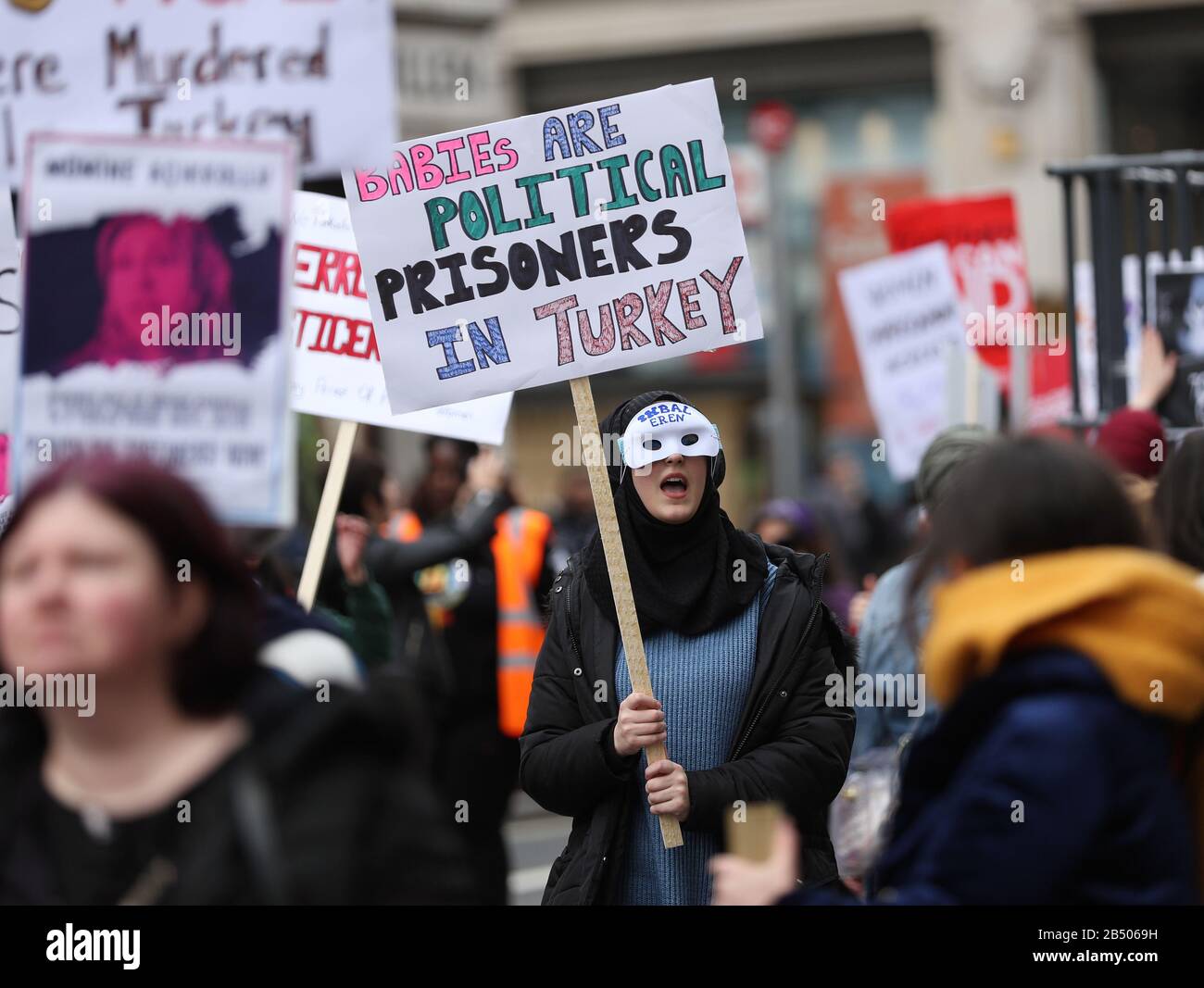 People taking part in the Million Women Rise march, to demand an end to male violence against women and girls in all its forms, central London. Stock Photo