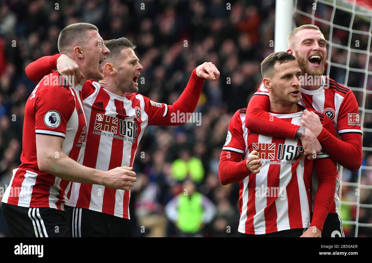 Sheffield uniteds billy sharp second right celebrates scoring hi-res ...