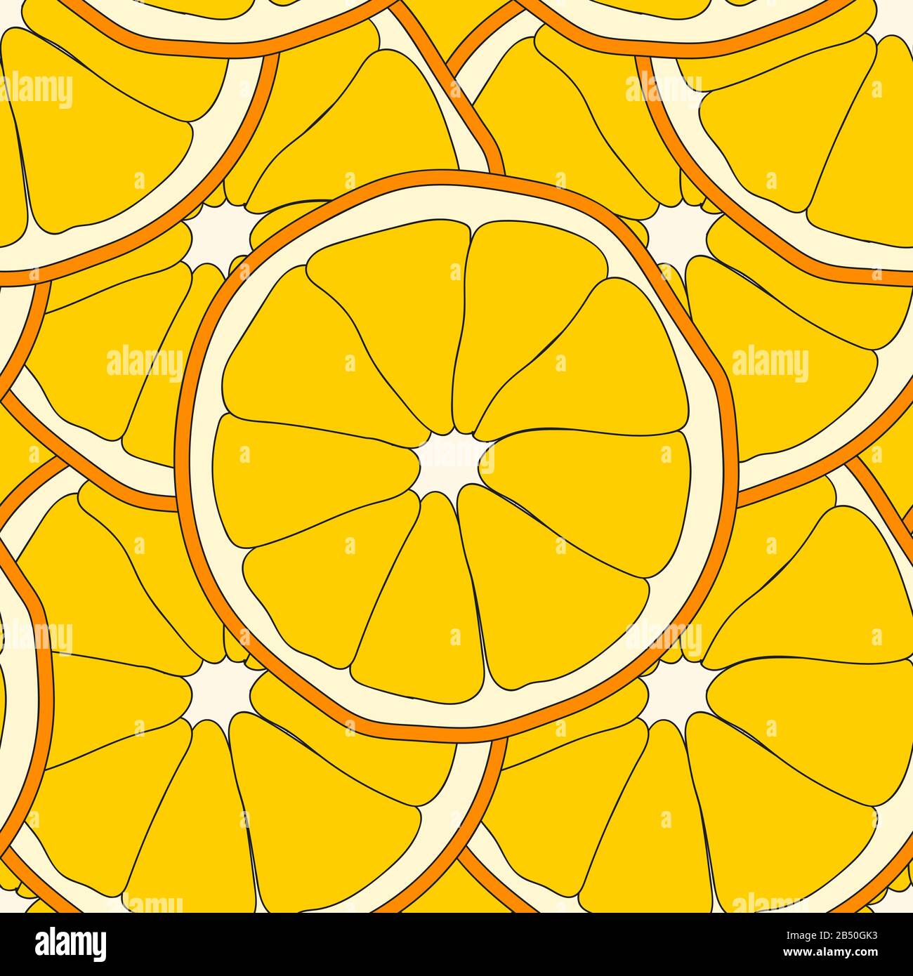 Seamless pattern with orange fruits, on a light background. Vector ...