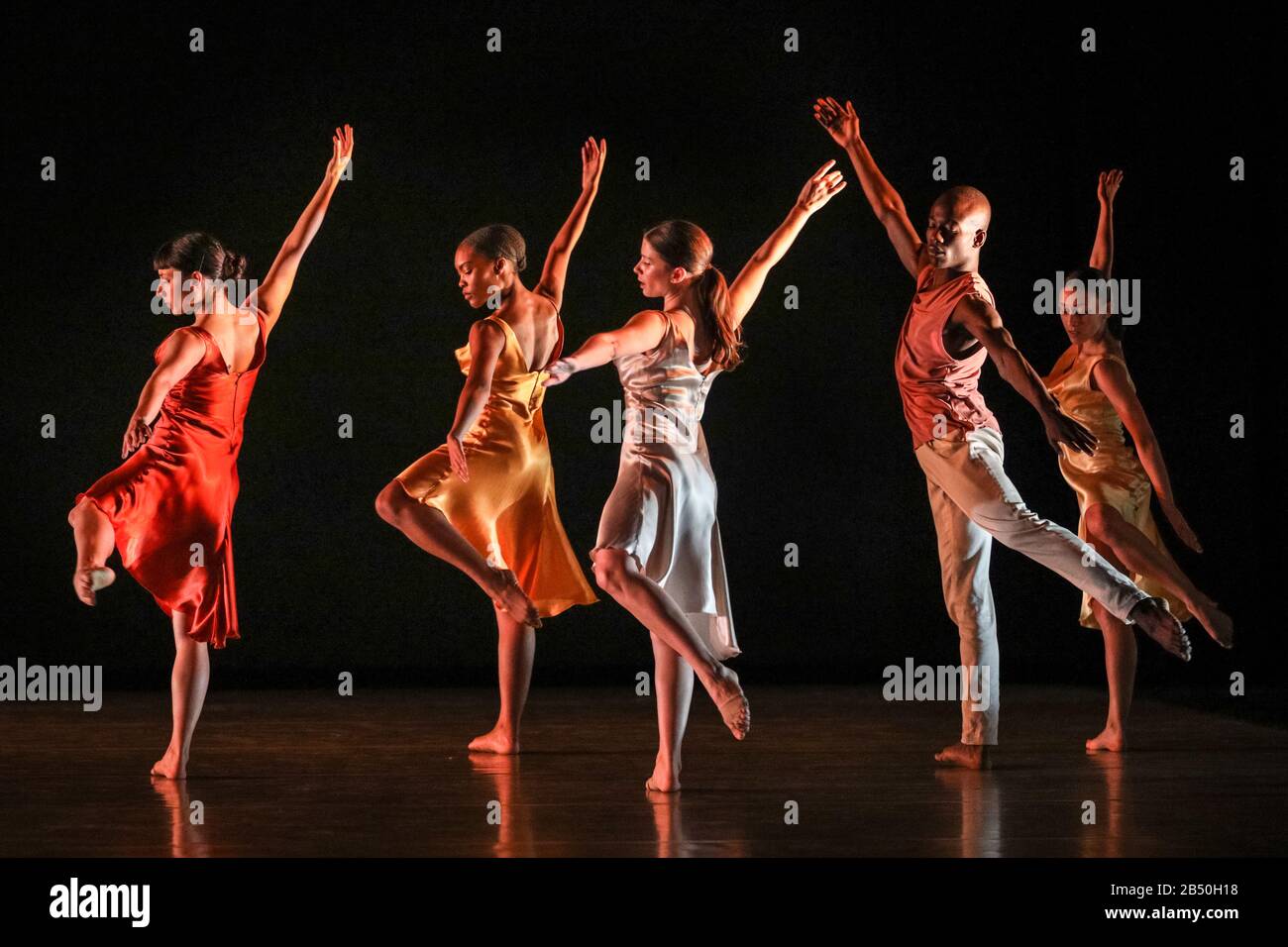 London, UK. 7th Mar, 2020. Richard Alston Dance Company dance 'Voices and  Light Footsteps' for their