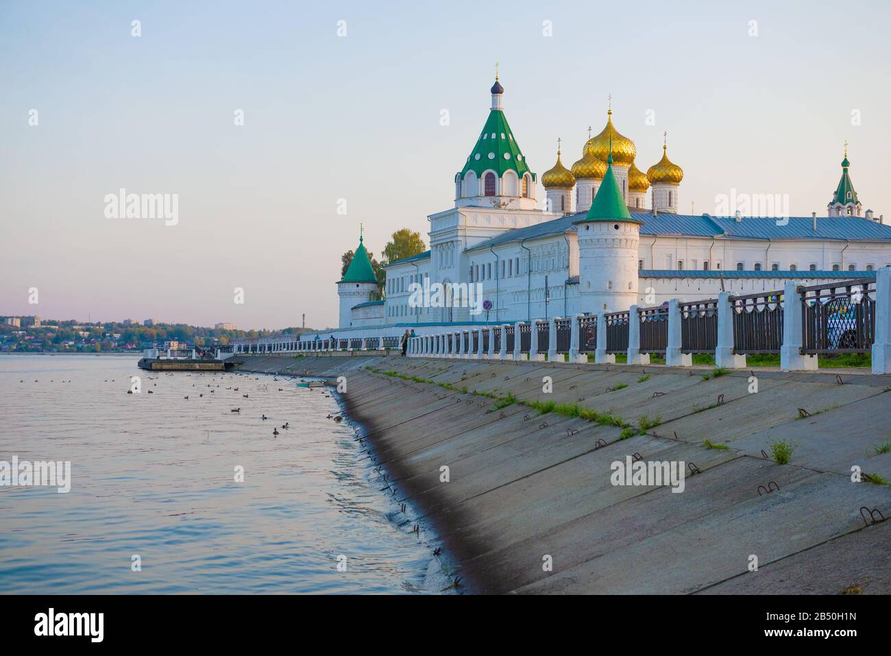 September evening at the Ipatievsky Holy Trinity Monastery. Kostroma, Golden Ring of Russia Stock Photo