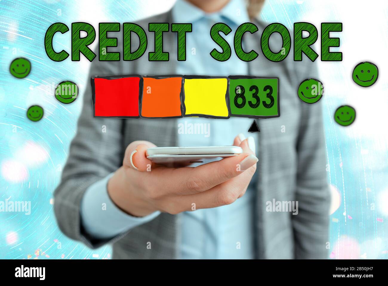 Conceptual hand writing showing Credit Score. Concept meaning Report