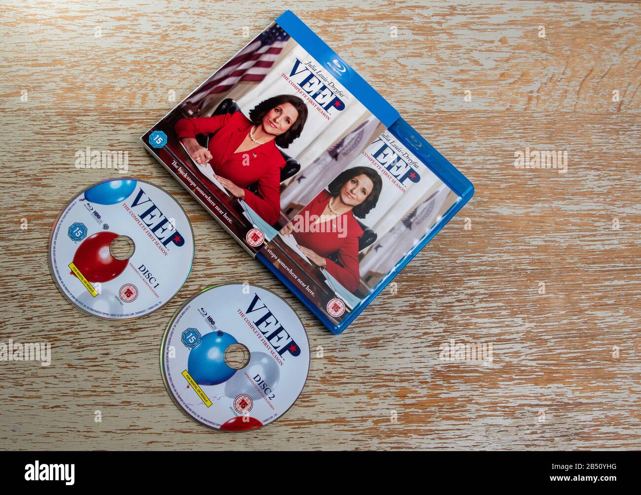 First series on Blu-ray of satire Veep Stock Photo
