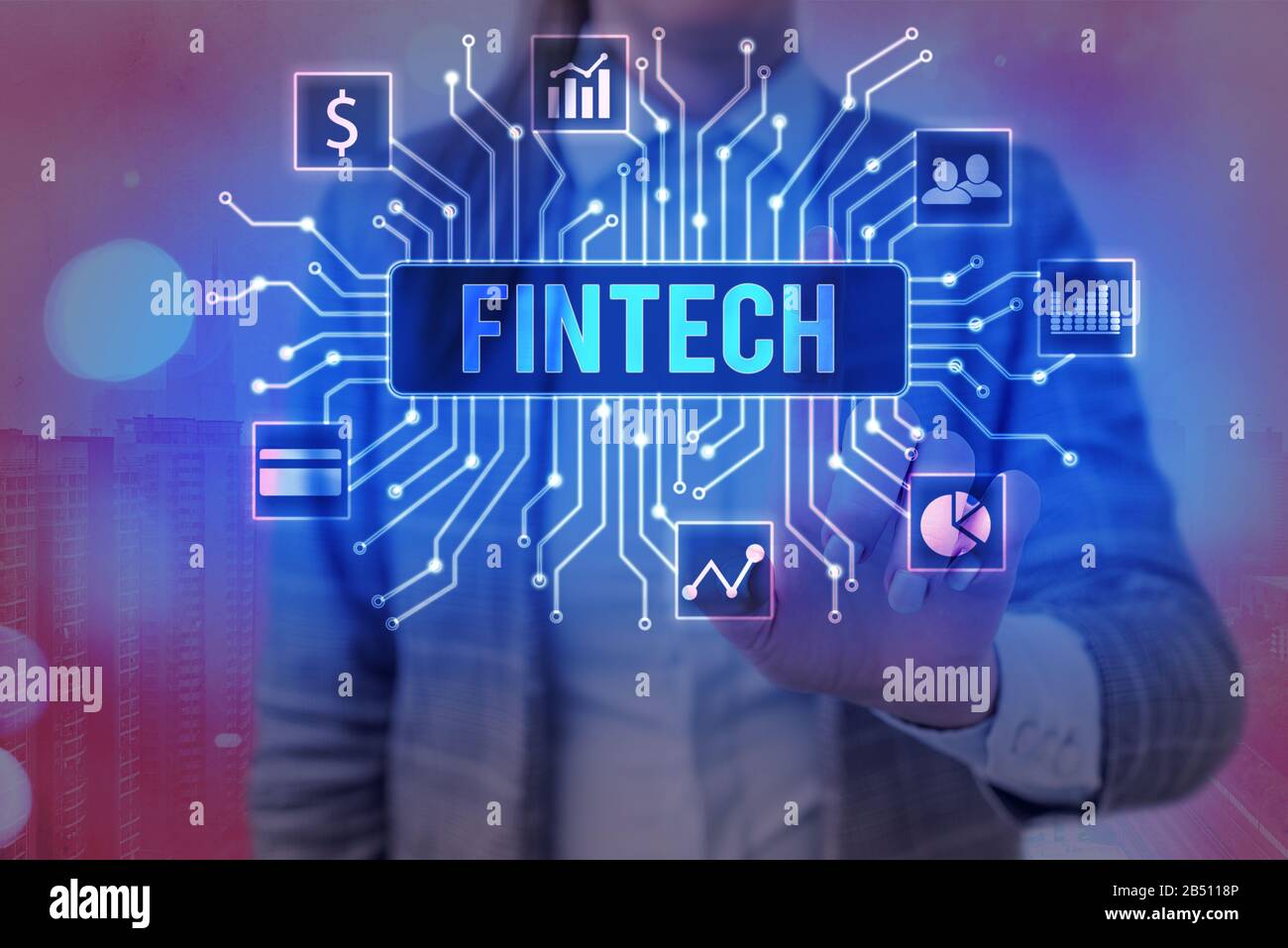 Handwriting text writing Fintech. Conceptual photo Financial technology ...