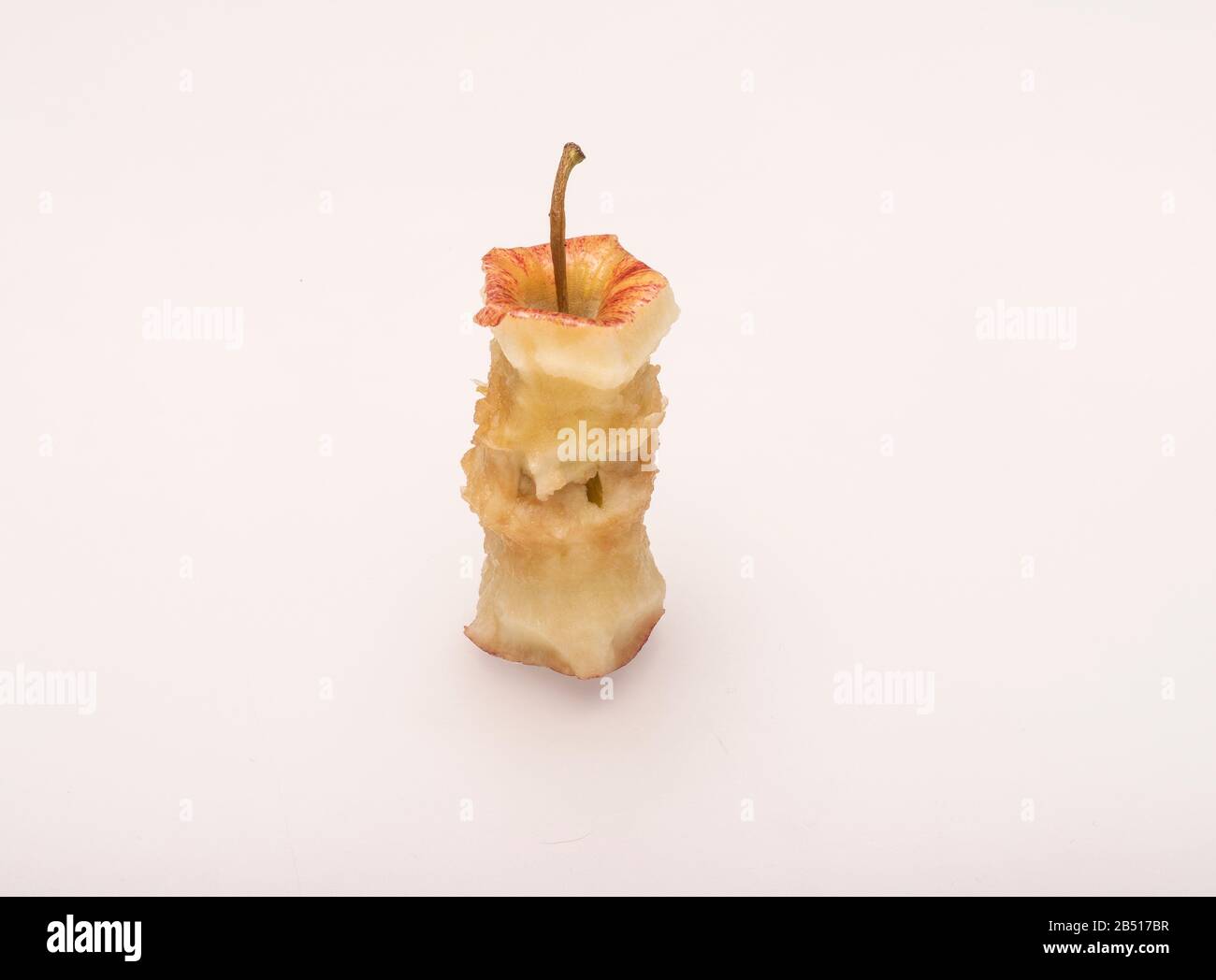 gala apple core Stock Photo