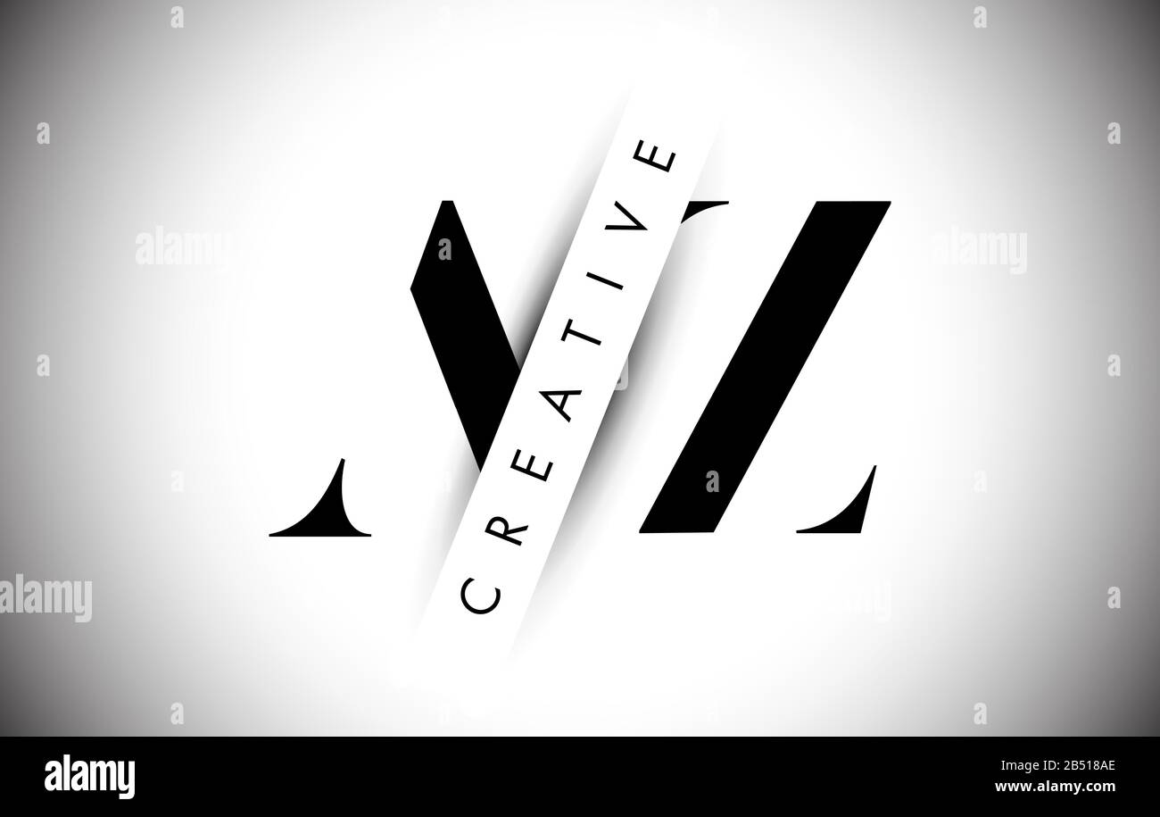 AZ A Z Letter Logo with Creative Shadow Cut and Overlayered Text Vector ...
