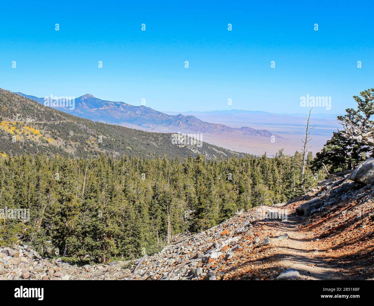 A view across Eastern Nevada from Great Basin National Park Stock Photo