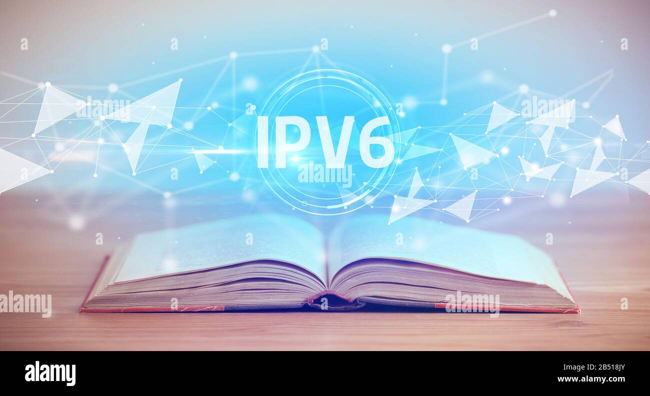 Open Book With Ipv6 Abbreviation Modern Technology Concept Stock Photo Open Book With Ipv6 Abbreviation Modern Technology Concept Stock Photo