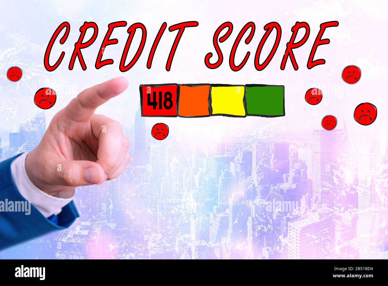 Writing note showing Credit Score. Business concept for Report credit ...