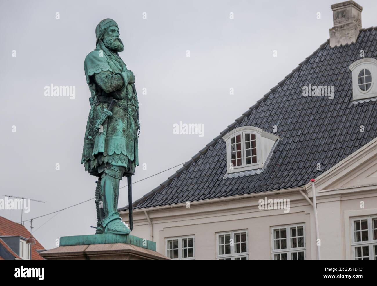 Randers, Denmark - 02 jan 2020: Niels Ebbesen [2] (born 1308 and died November 2, 1340) was a Danish low-noble man who became a national hero when he Stock Photo