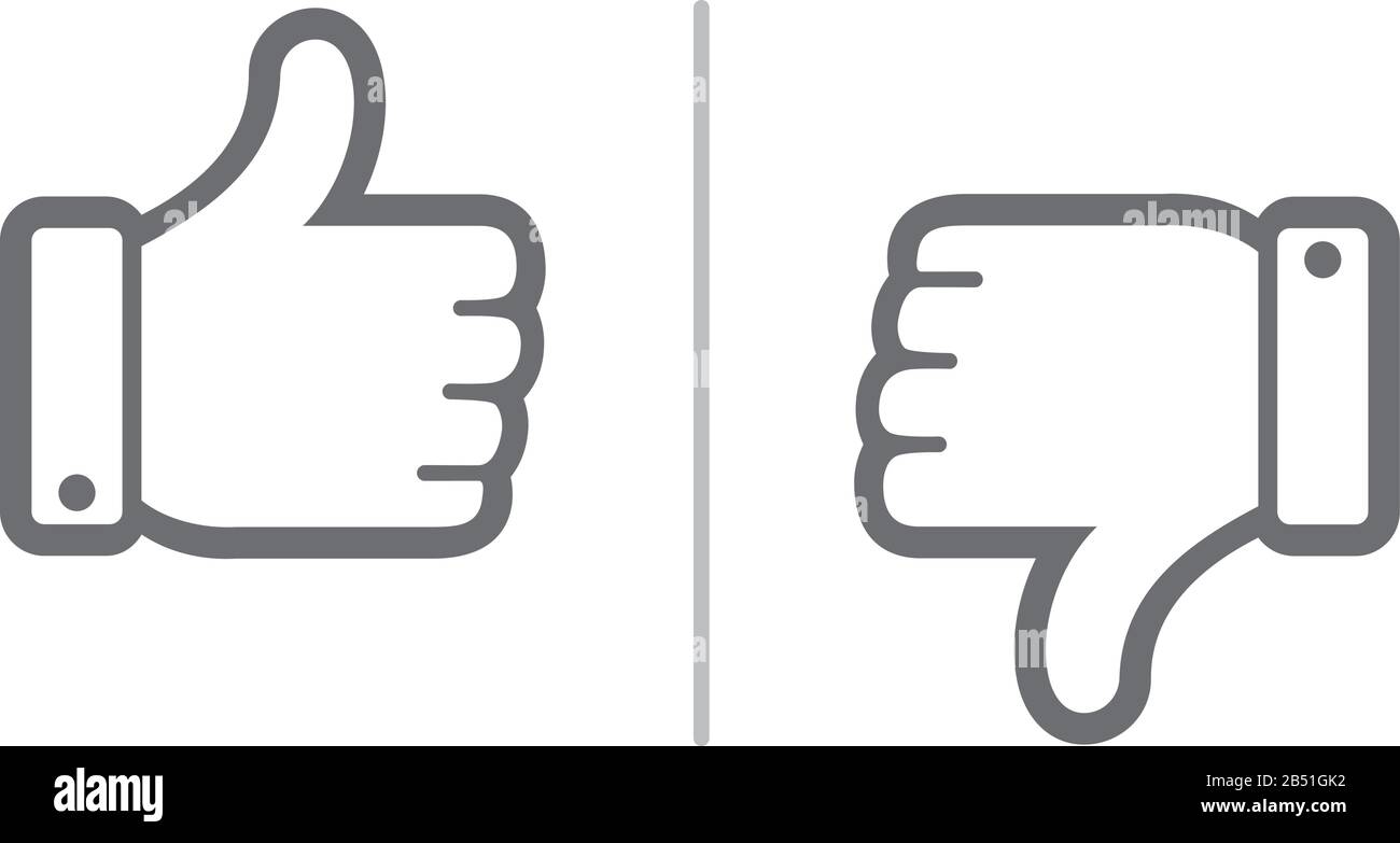 Like and Dislike button Stock Vector
