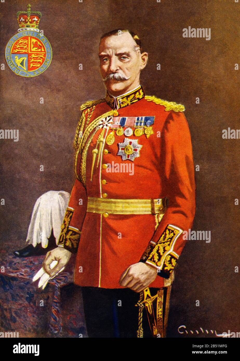 Color portrait of Lieutenant General Sir Percy Henry Noel Lake (1855 - 1940), was a senior commander of the British Indian Army, who served during Wor Stock Photo