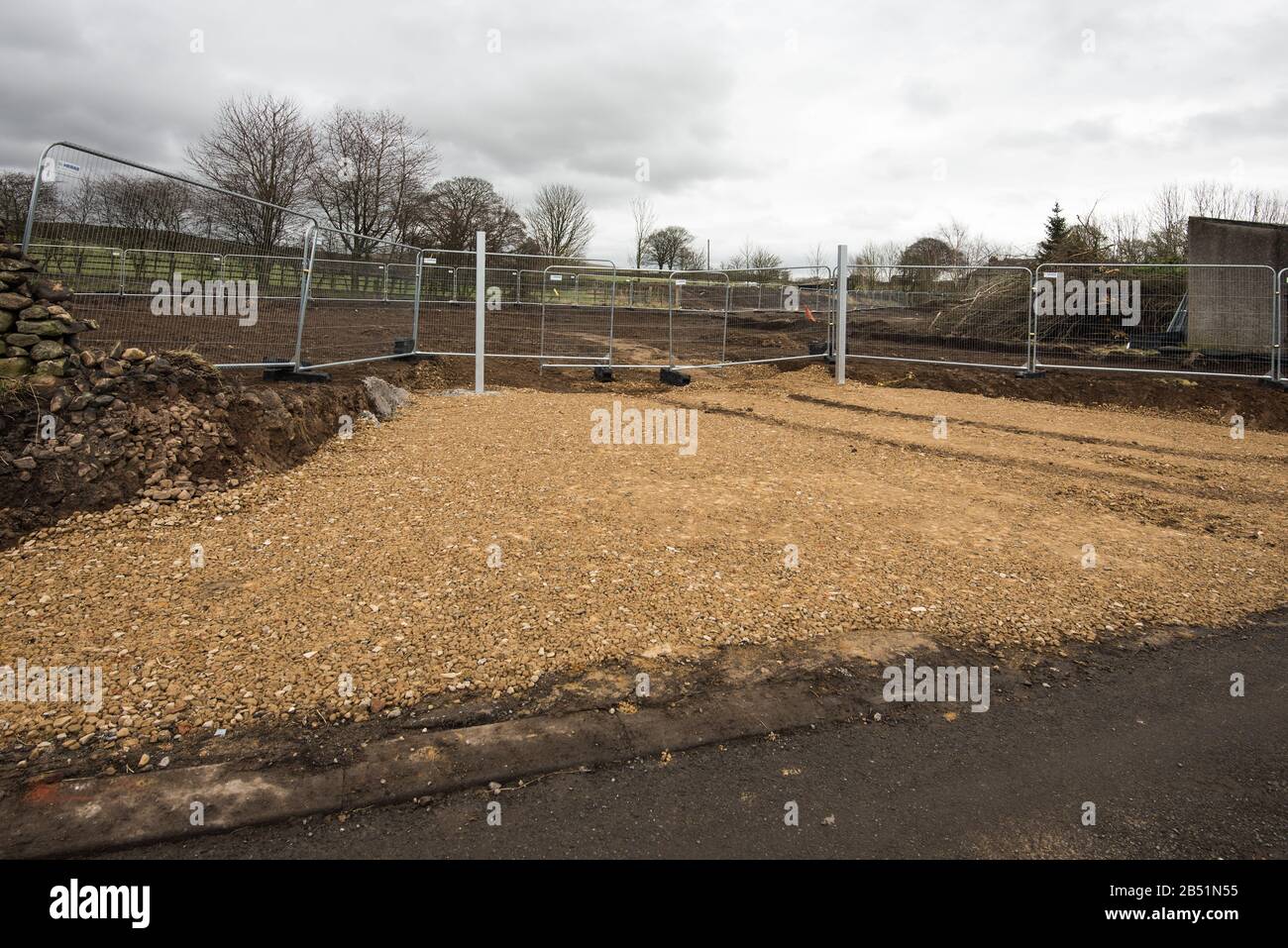 Housing development Greengates Lane Long Preston Stock Photo Alamy