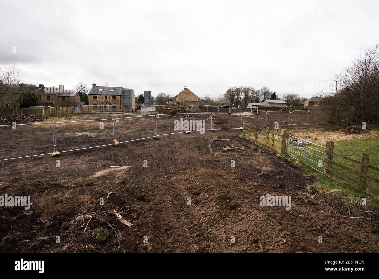 Housing development Greengates Lane Long Preston Stock Photo Alamy
