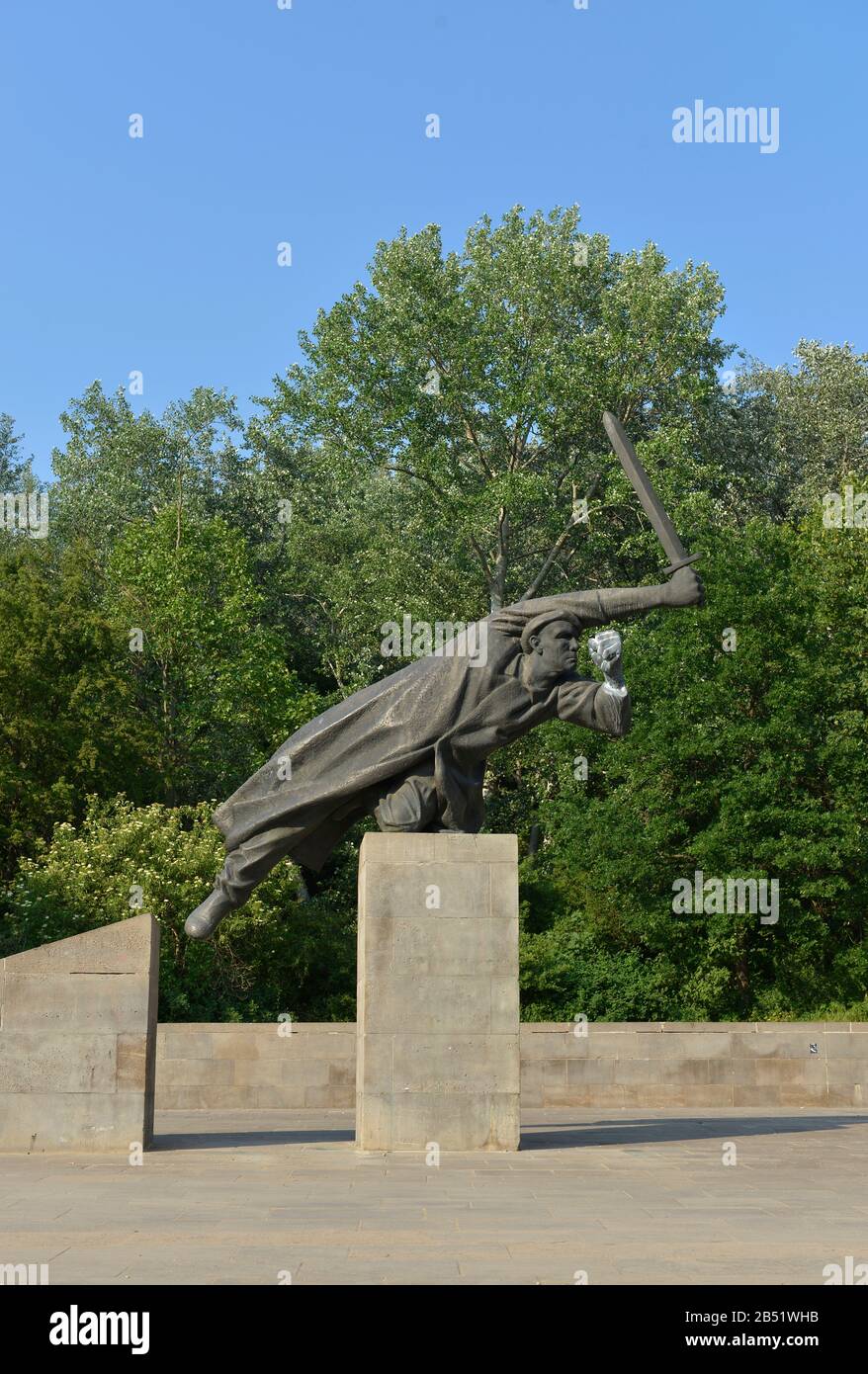 Denkmal Spanienkaempfer, Volkspark Friedrichshain, Friedrichshain, Berlin, Deutschland / Spanienkämpfer Stock Photo