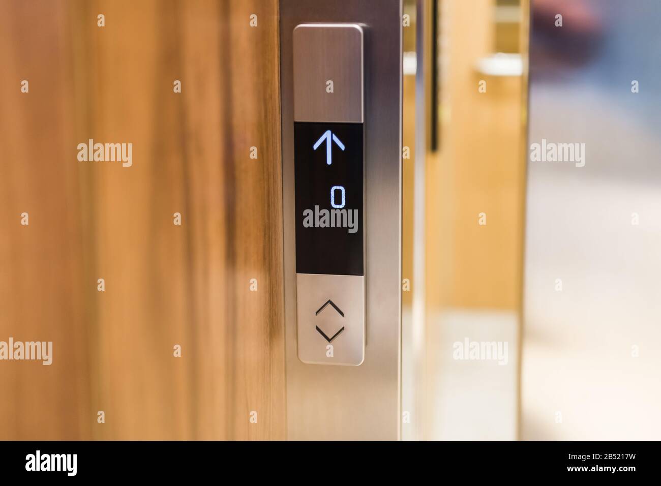 Elevator up and down buttons modern keypad Stock Photo Alamy