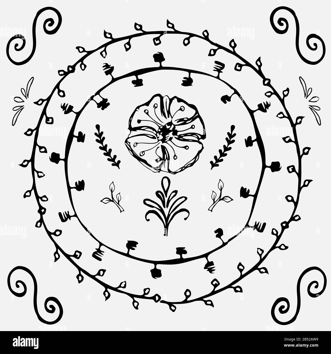 Hand-drawn vector elements. Spring elements Stock Vector Image & Art ...