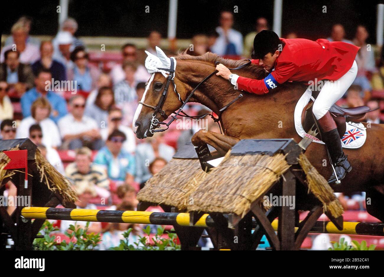 CHIO Rotterdam 1992, Peter Charles, Great Britain, riding Kruger Stock Photo