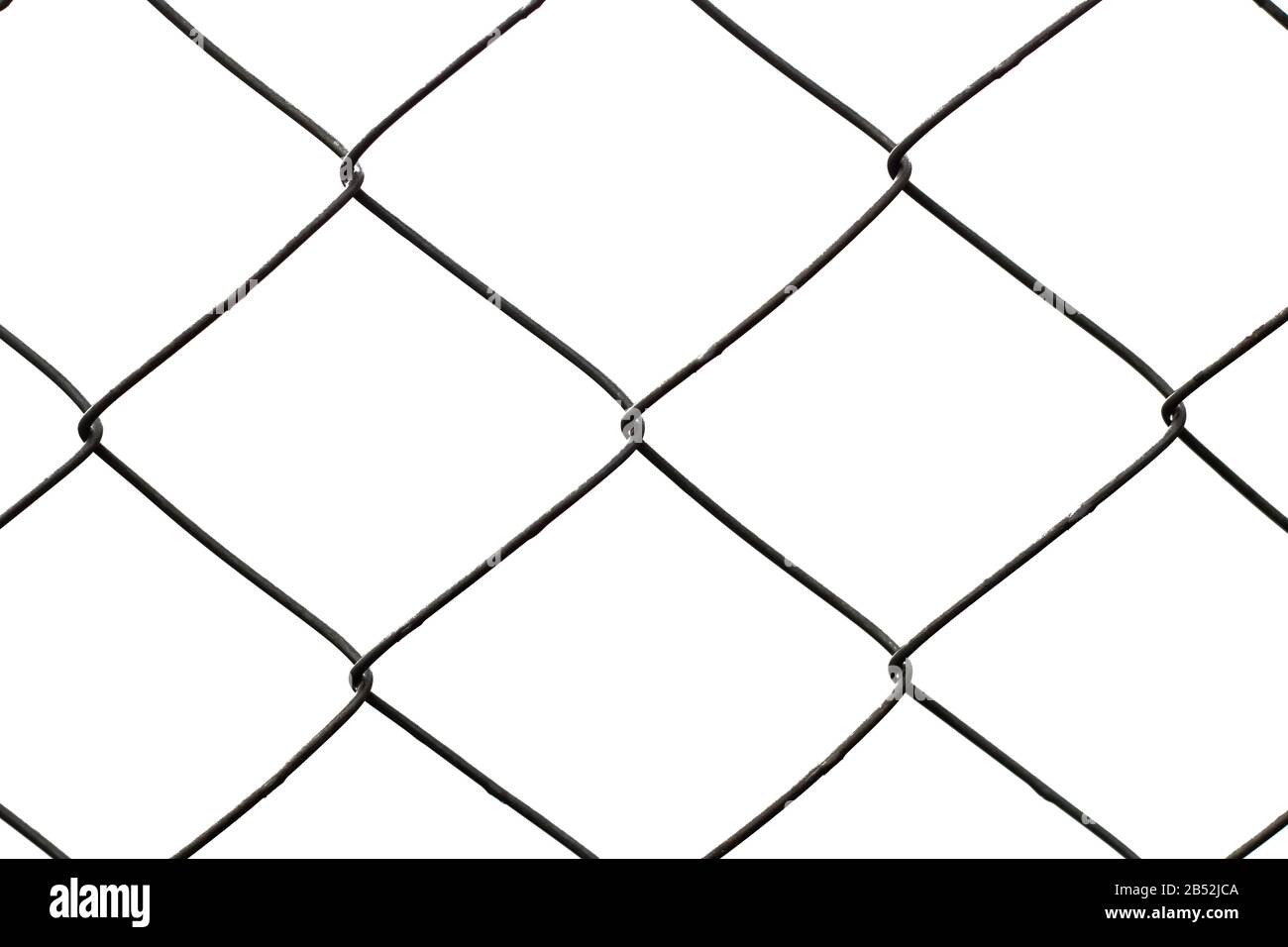 Metal mesh fence isolated on white background Stock Photo - Alamy