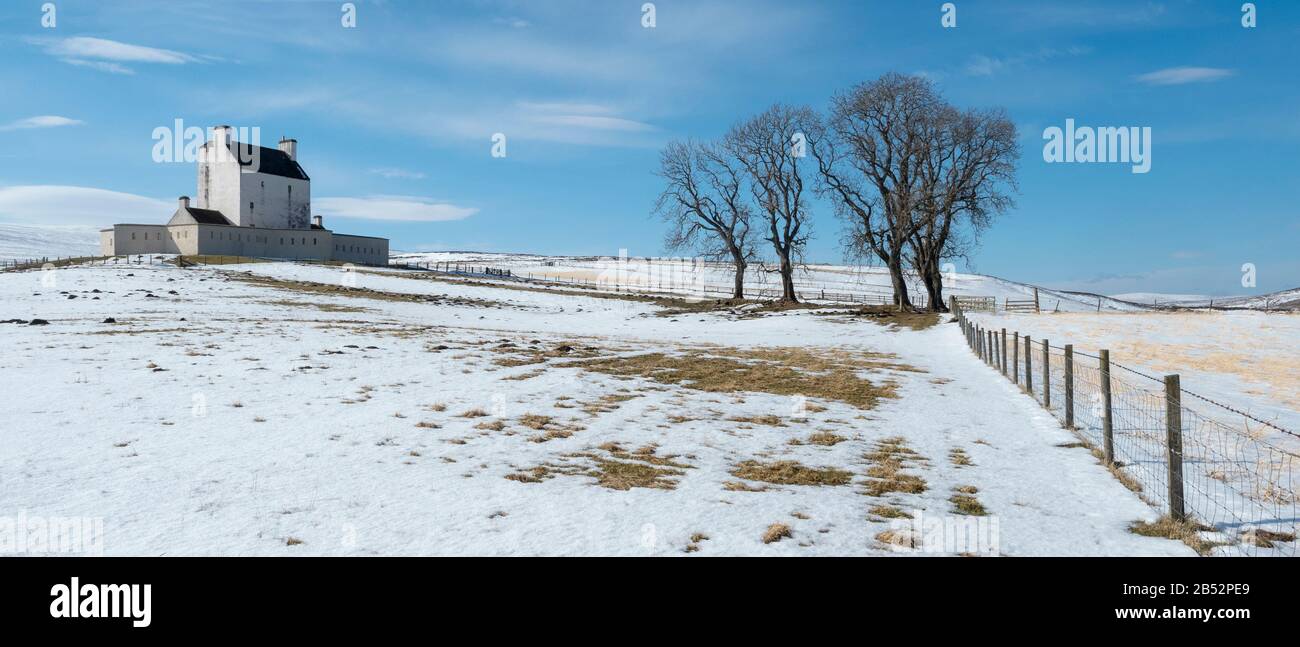 Corgarff Castle, Scotland, in winter Stock Photo