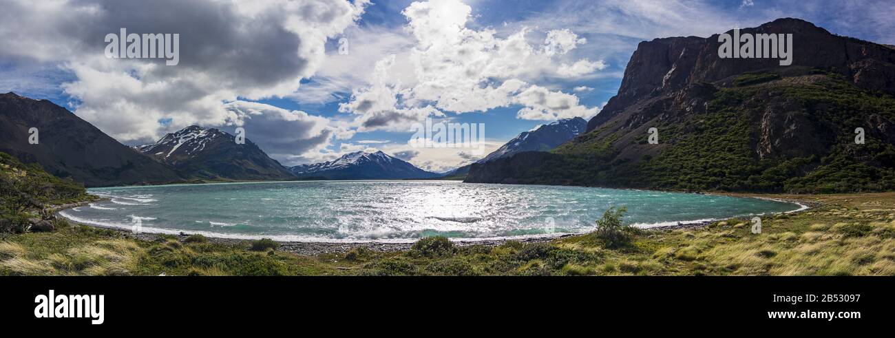 Burmeister Lake, Parque Nacional Perito Moreno, Patagonia Argentina Stock Photo