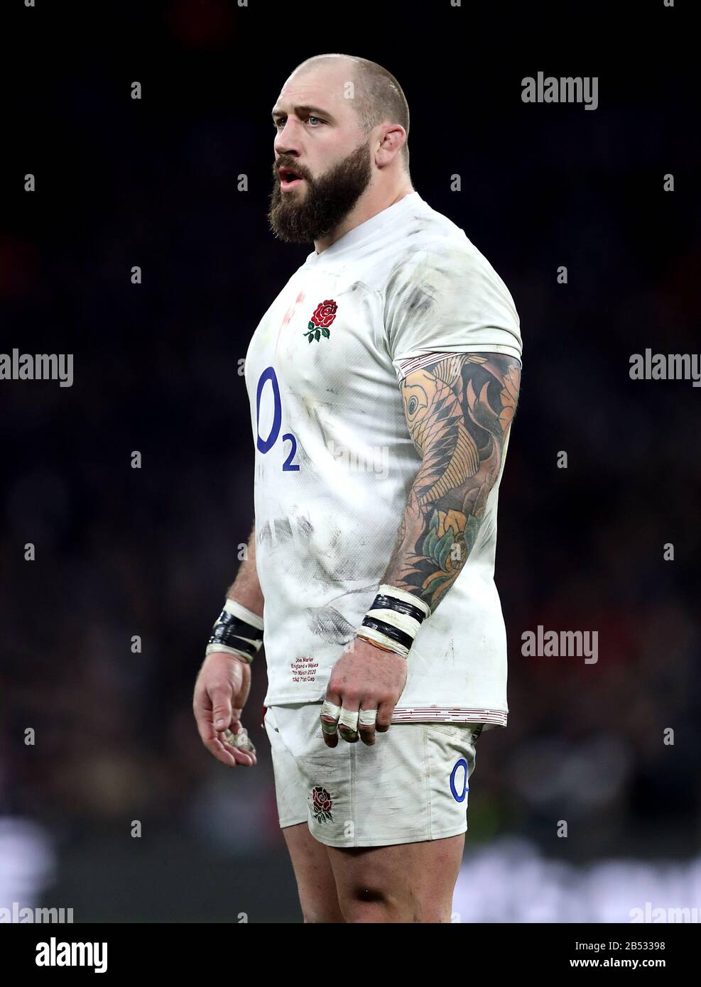 England S Joe Marler During The Guinness Six Nations Match At Twickenham Stadium London Stock Photo Alamy