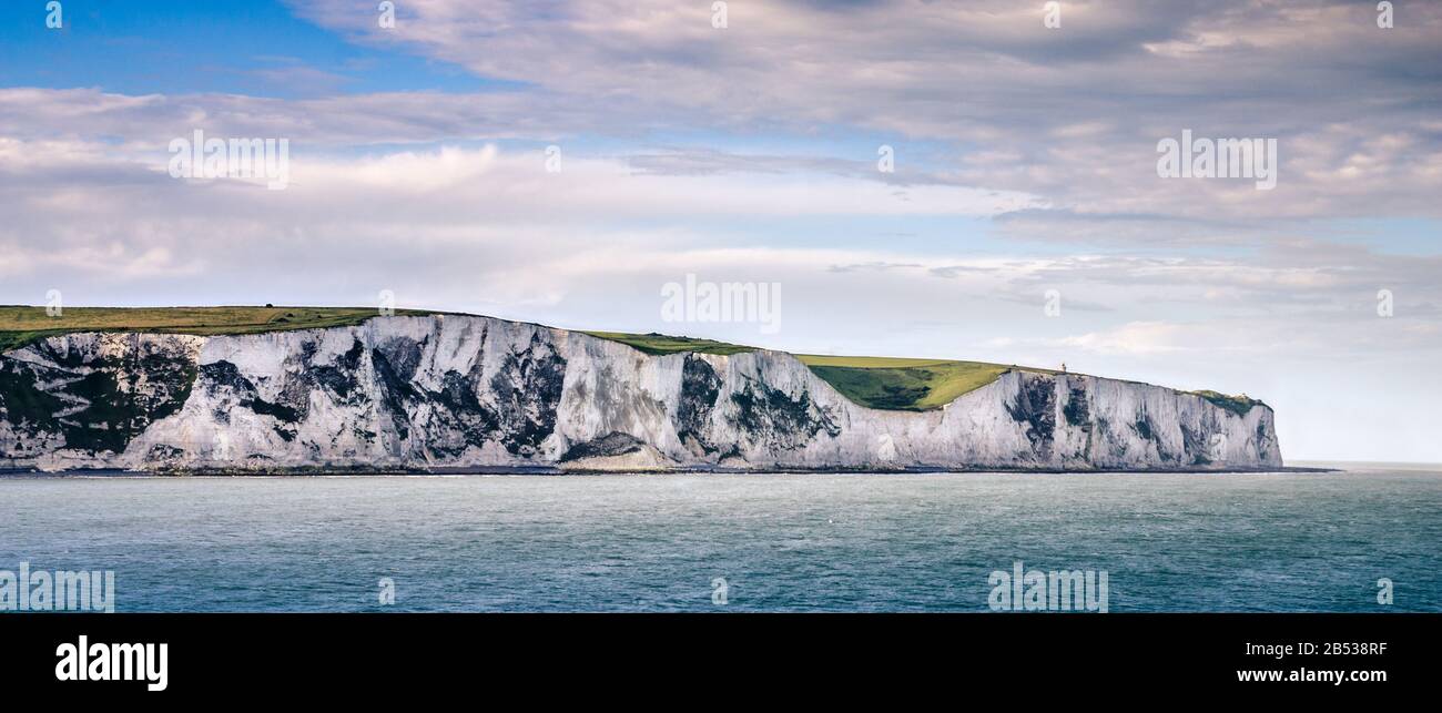 White Cliffs of Dover, England, UK --- Traveling to the northern Scotland all the way from Prague by car requires crossing of Channel La Manche. Trip Stock Photo