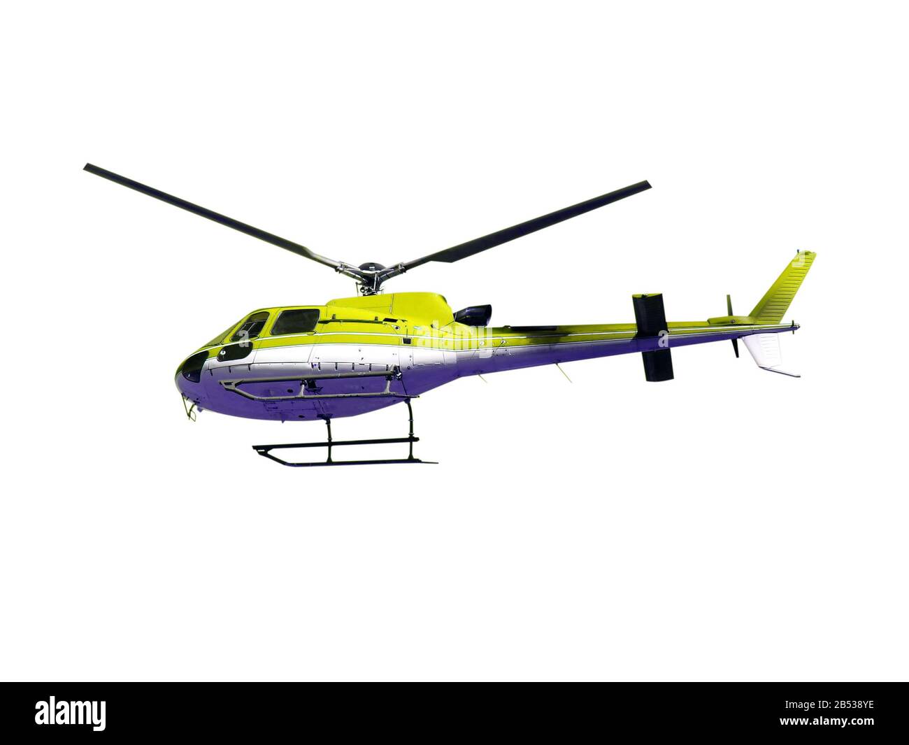 Yellow helicopter isolated on white Stock Photo Alamy