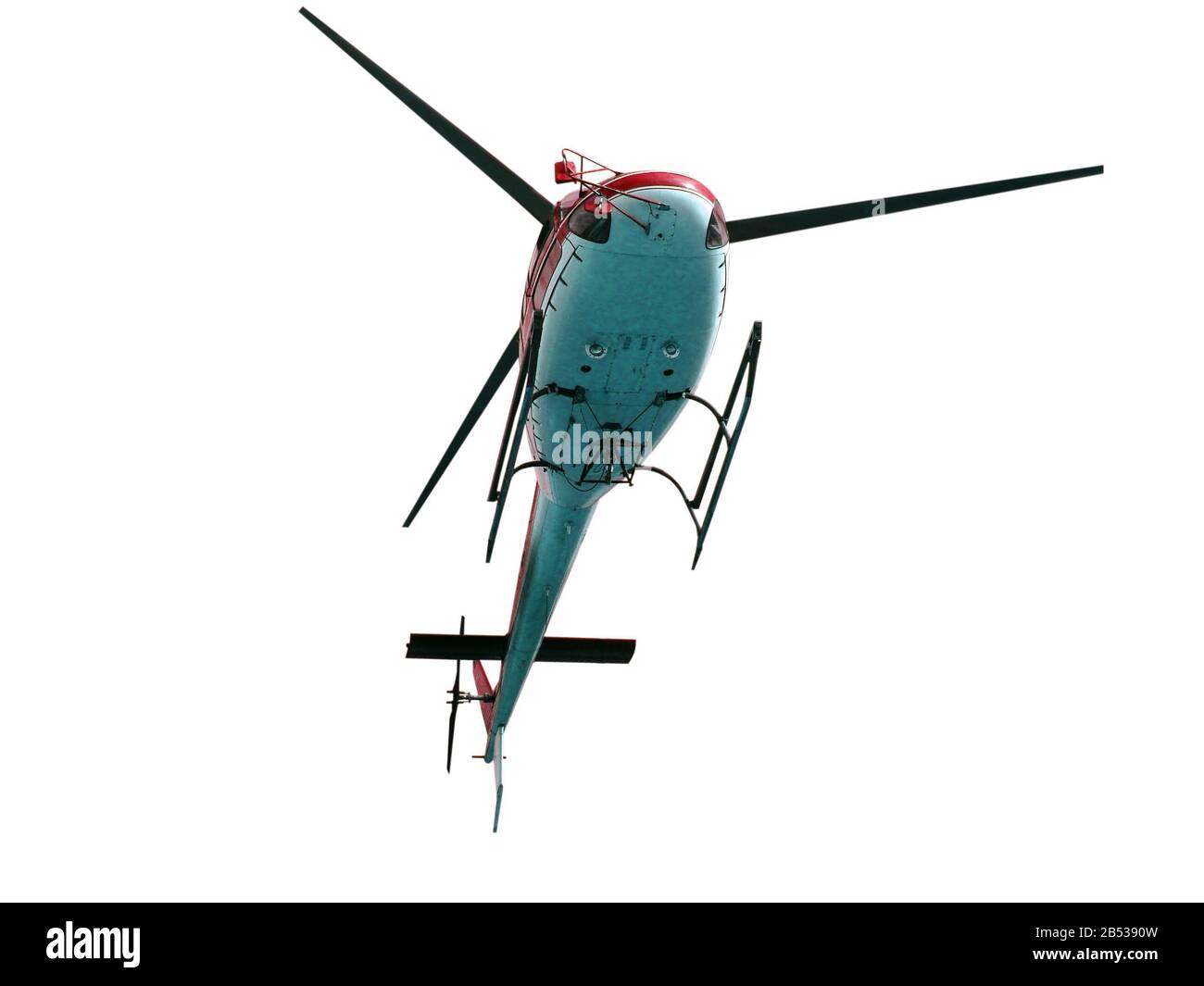 Red helicopter isolated on white Stock Photo Alamy