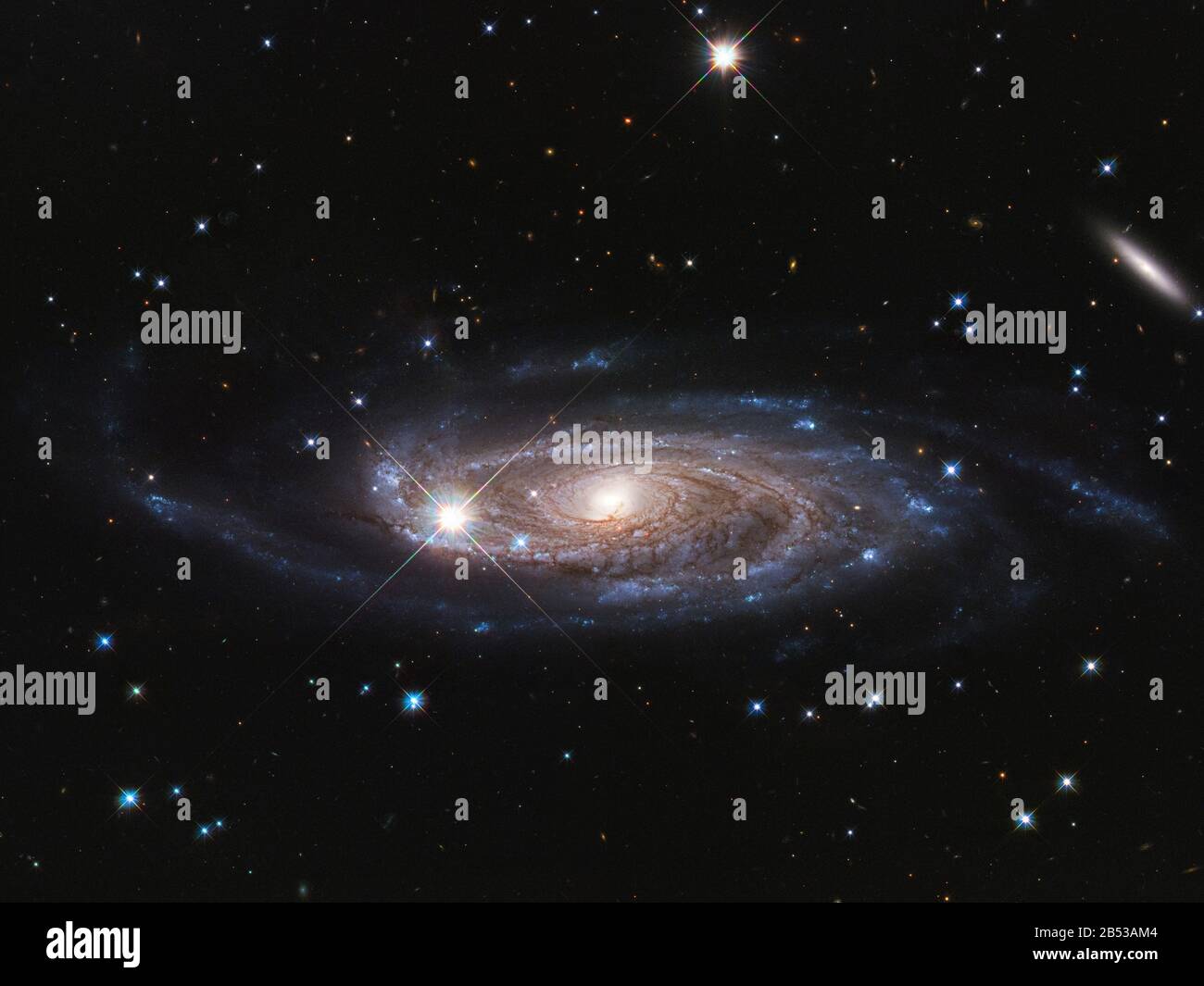Space telescope capture of UGC 2885 spiral galaxy Stock Photo