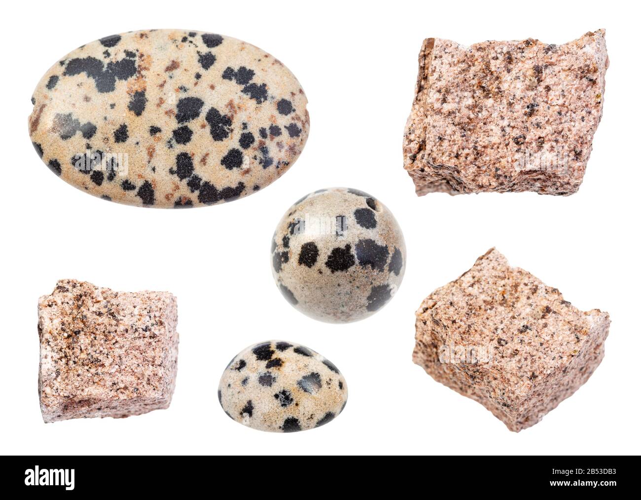 set of various Aplite stones isolated on white background Stock Photo ...