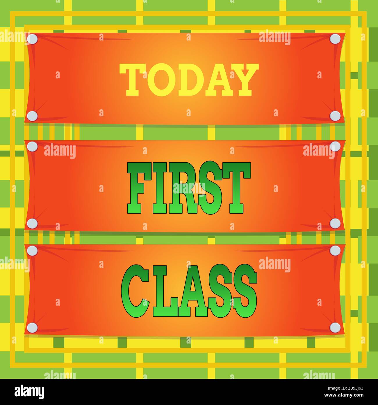 First Class Letters Sign Text sign showing First Class. Business photo showcasing the most ...