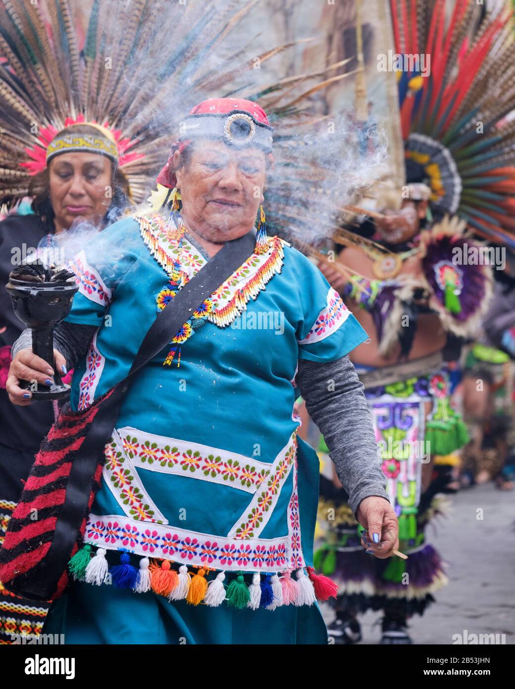 Celebration of the Señor de la Conquista with locals making processions ...