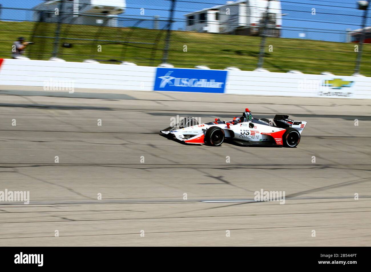 Newton Iowa, July 19, 2019: 98 Marco Andretti, on race track during ...