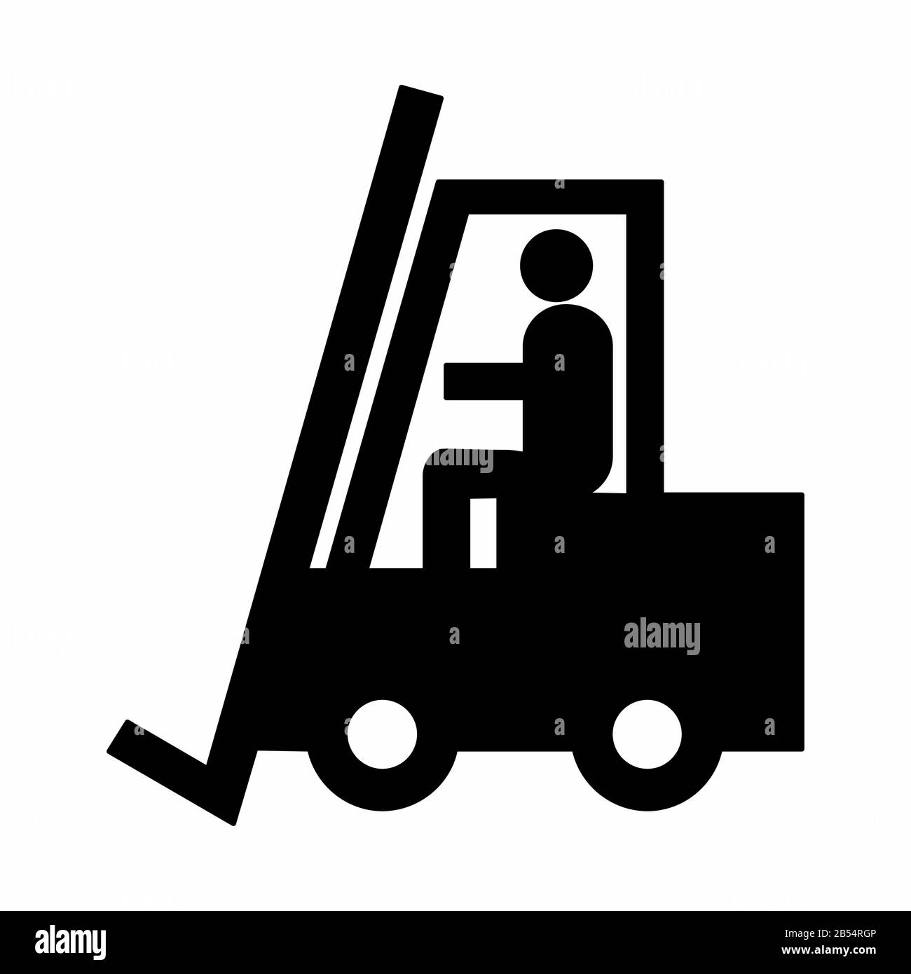 Forklift warning pictogram Black and White Stock Photos & Images Alamy